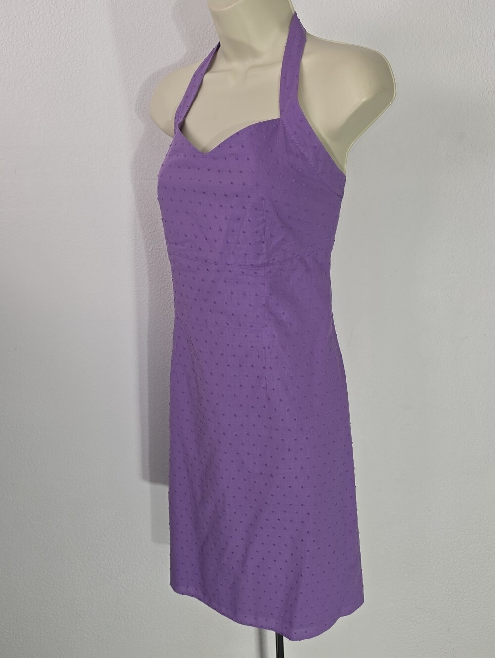 Route 66 Dress Cotton Y2K Slip Dot Pin-Up Summer Fit & Flare Lavender Size 6 - Picture 7 of 10